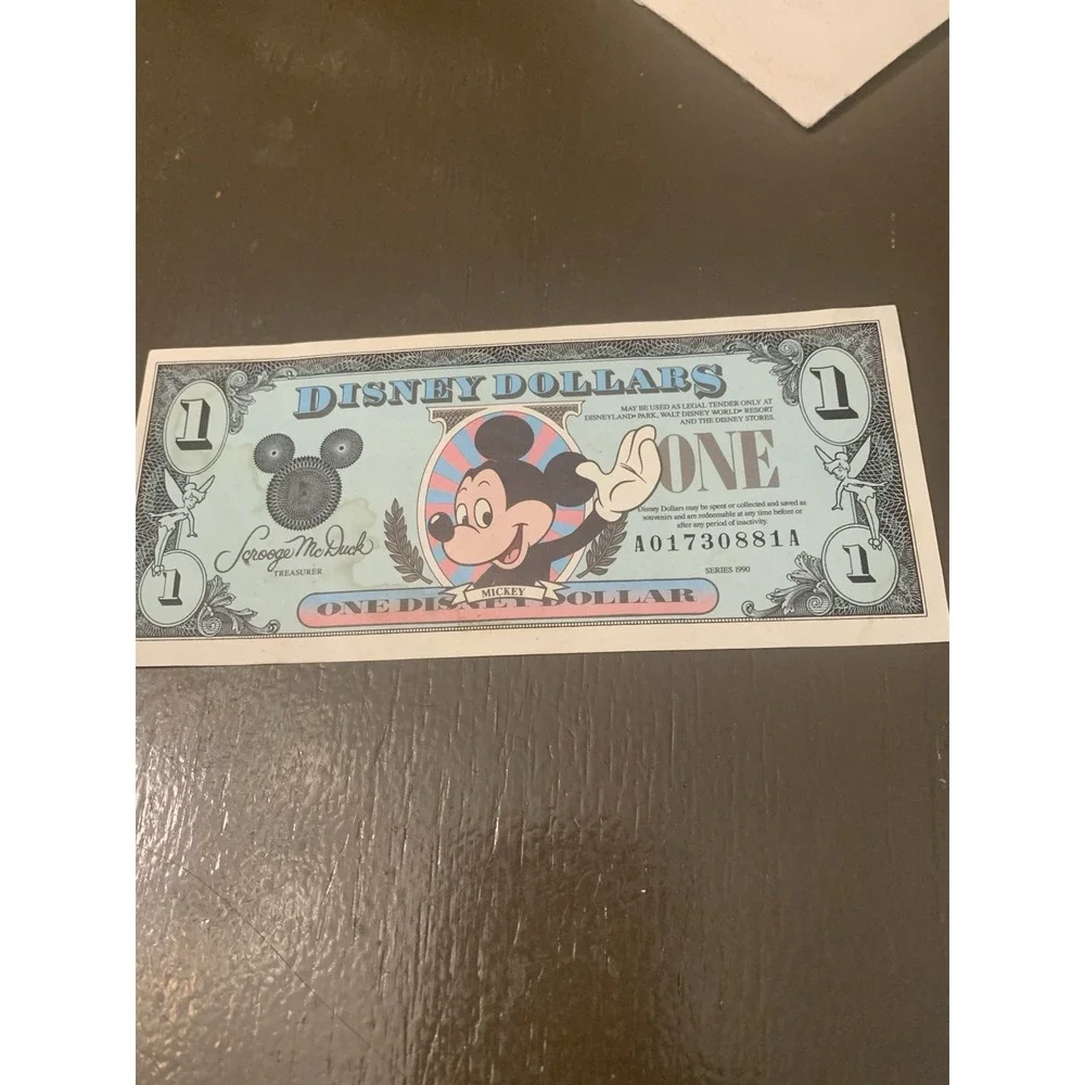 1990 Disney Dollar Micky Mickey Mouse